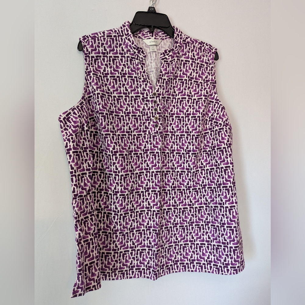 CJ Banks Sleeveless print top